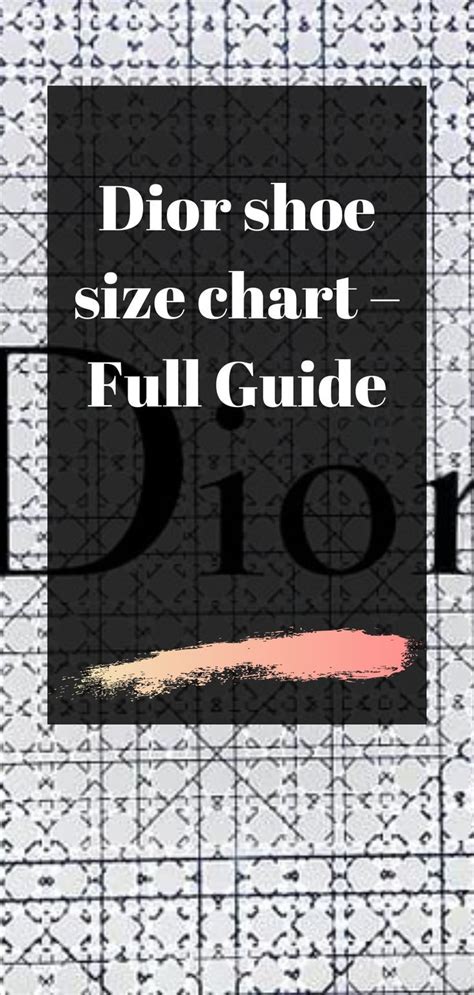 air dior size chart|dior size chart women.